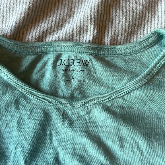 J. Crew Organic Slub mint green seafoam robins egg tank top - Picture 2 of 2